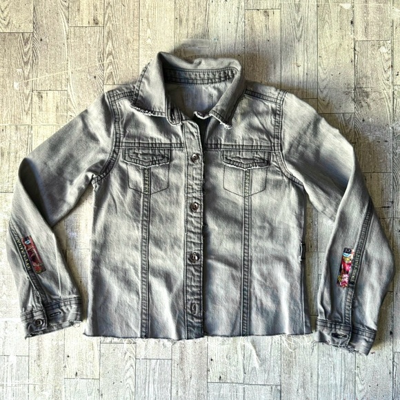 Vintage Youth, Custom, Pop Art, Distressed Fitted Jean Jacket - Picture 7 of 16